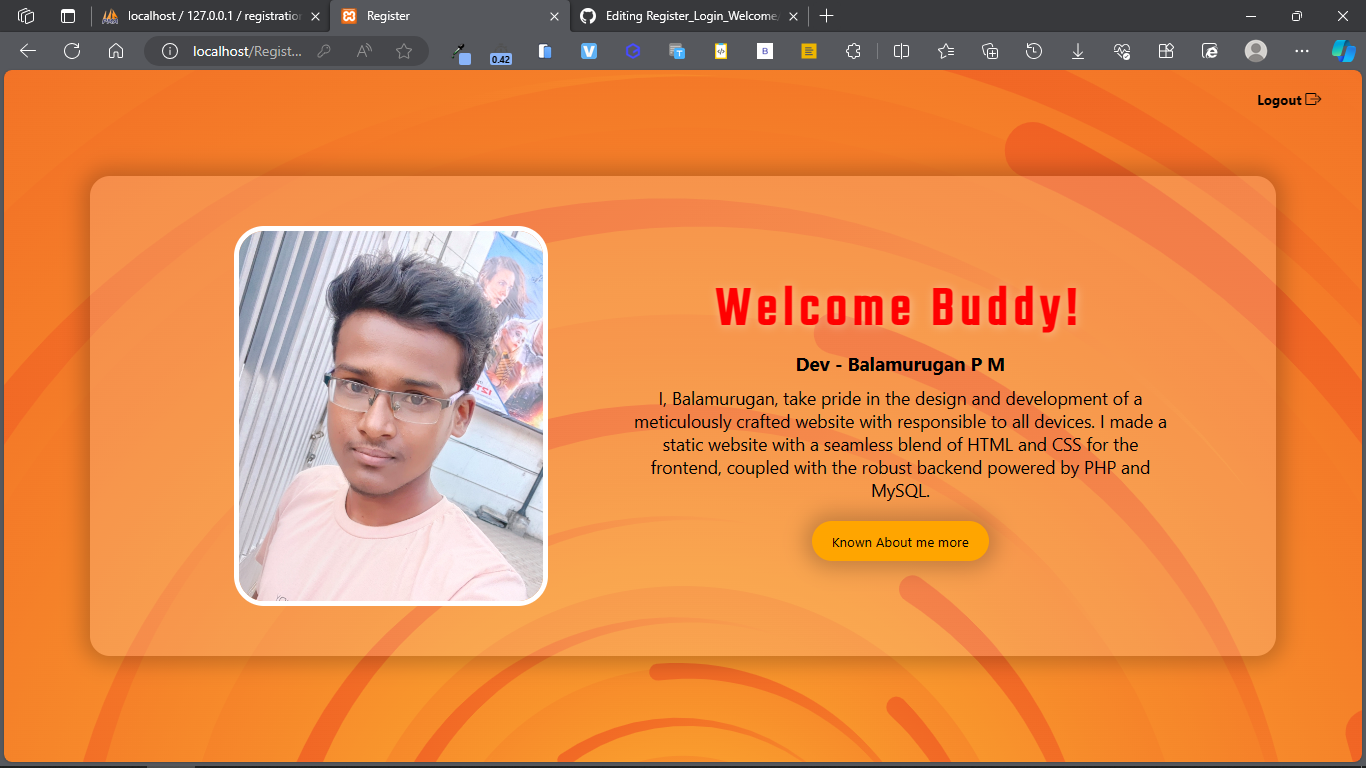 Welcome Page